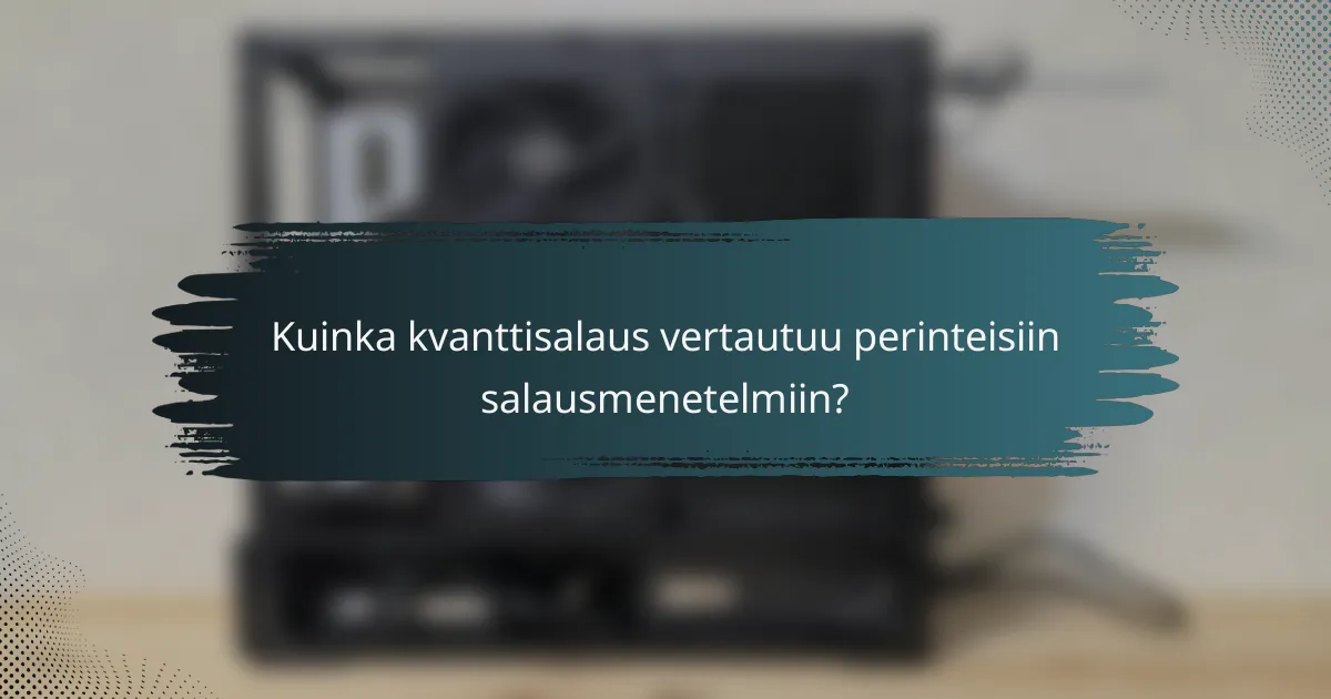 Kuinka kvanttisalaus vertautuu perinteisiin salausmenetelmiin?